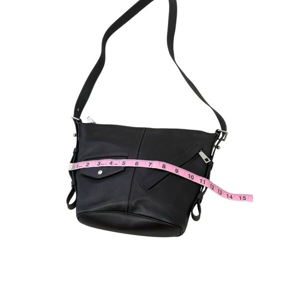 Marc Jacobs The Mini Sling Convertible Leather Hobo Purse Black - Picture 13 of 15